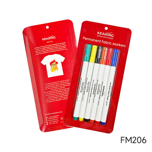 Permanent DIY Fabric Marker 6 colors - 2mm