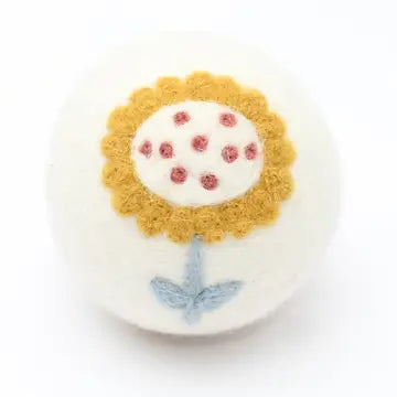 Wool Dryer Ball - Yellow Flower