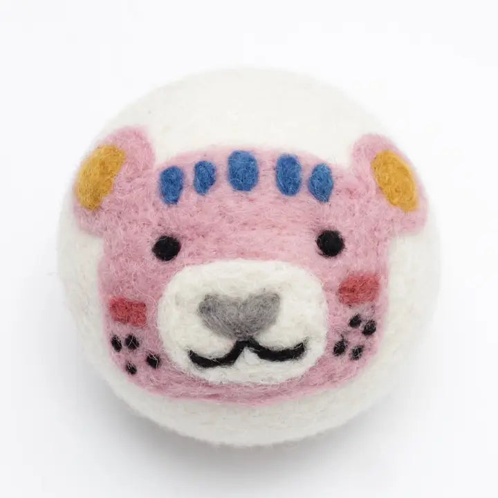 Wool Dryer Ball - Pink Bear