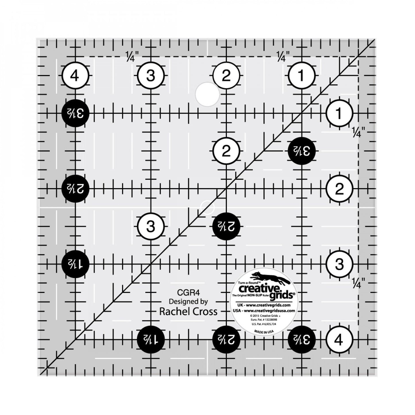 Creative Grids® Quilt Ruler 4½" Square