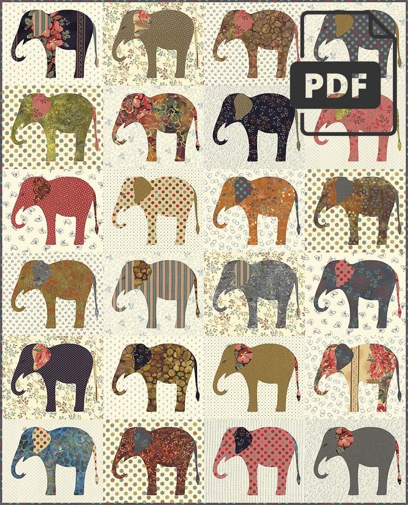 Elephants Pattern PDF (download)